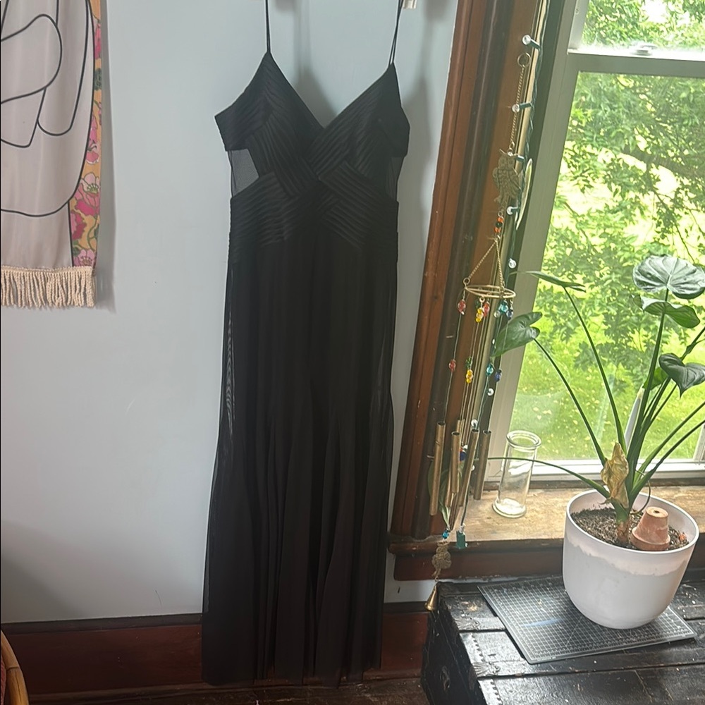 JS Collections Black Sleeveless Slip Maxi Dress